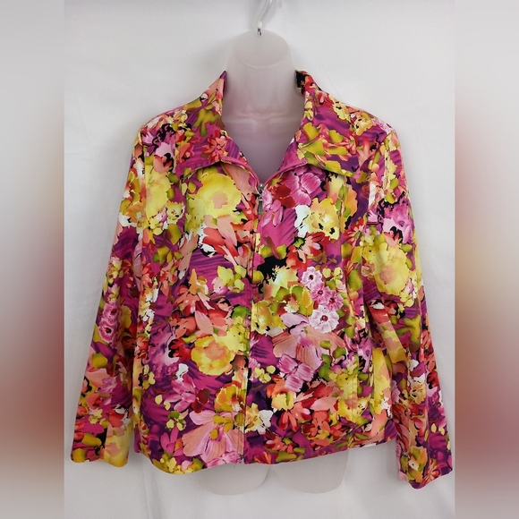 DRAPERS & DAMONS Floral Women's Jacket Preppy Patchwork Clueless (#1,331)(C) - Picture 1 of 7